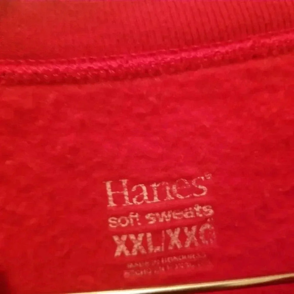 Hanes Snow in Love Red Christmas Sweatshirt Sz XXL - Picture 3 of 4